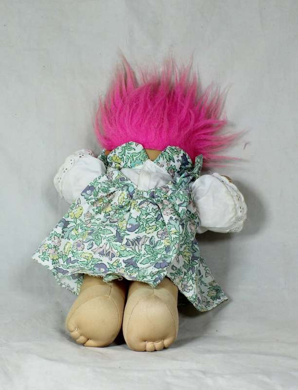 TROLL DOLL MADE IN CHINA - IN A SUMMER DRESS - BID NOW!!!!