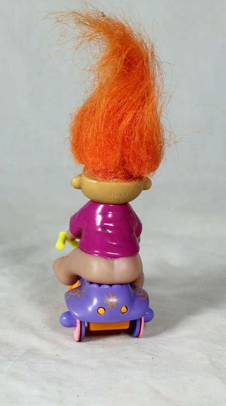 TROLL DOLL MADE IN CHINA - RARE TROLL ON A THREE WHEELER - BID NOW!!!!