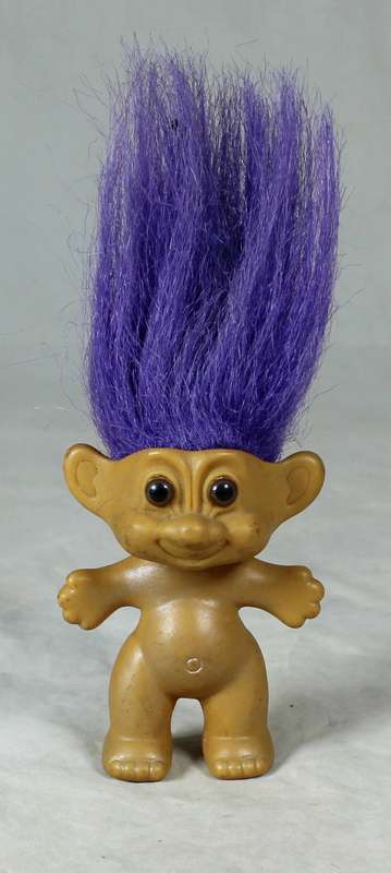 TROLL DOLL WITH PURPLE HAIR - BID NOW!!!!
