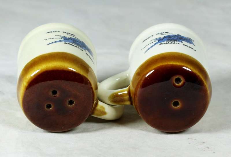 Pair of Cyprus salt and pepper set