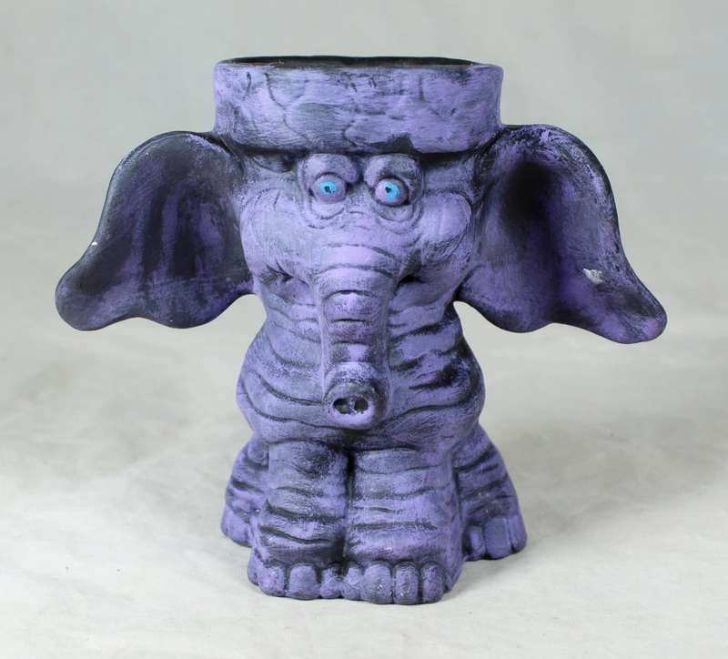 Purple elephant pen holder