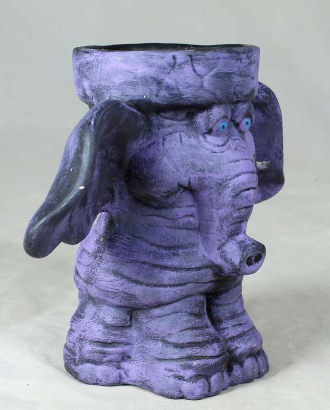 Purple elephant pen holder