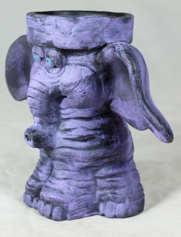 Purple elephant pen holder