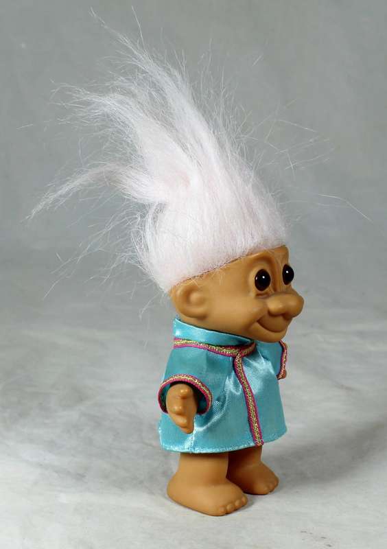 A RUSS TROLL DOLL WITH A SPARKLING SHIRT - BID NOW!!!!