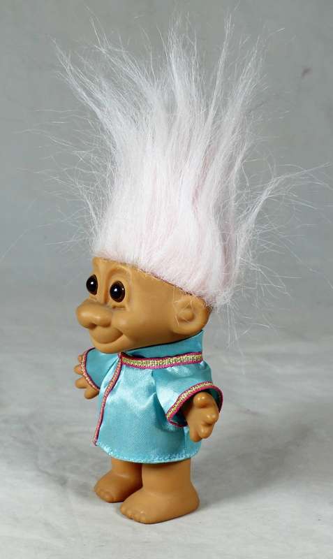 A RUSS TROLL DOLL WITH A SPARKLING SHIRT - BID NOW!!!!