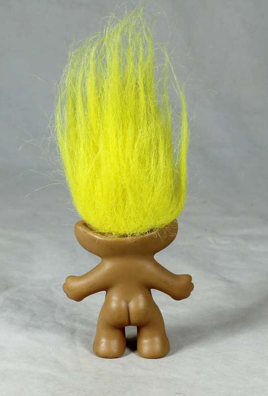 A RUSS TROLL DOLL WITH YELLOW HAIR - BID NOW!!!!