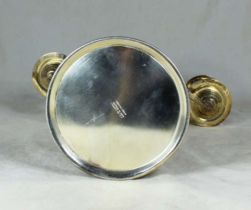 English electroplated hand case candelabra