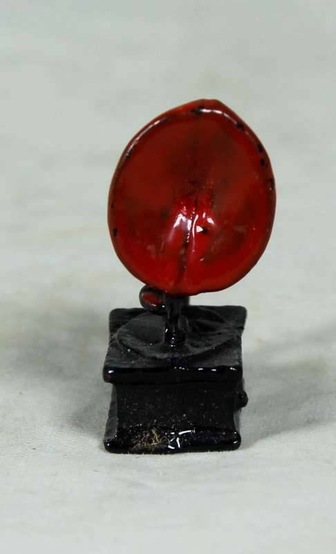 Miniature metal gramophone