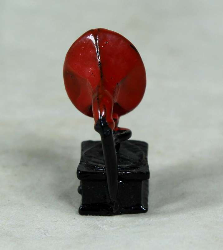 Miniature metal gramophone