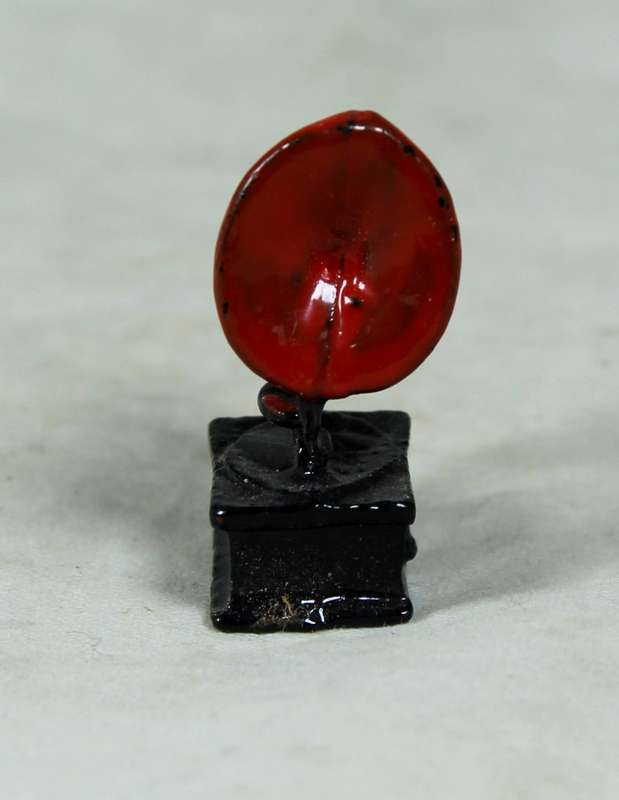 Miniature metal gramophone