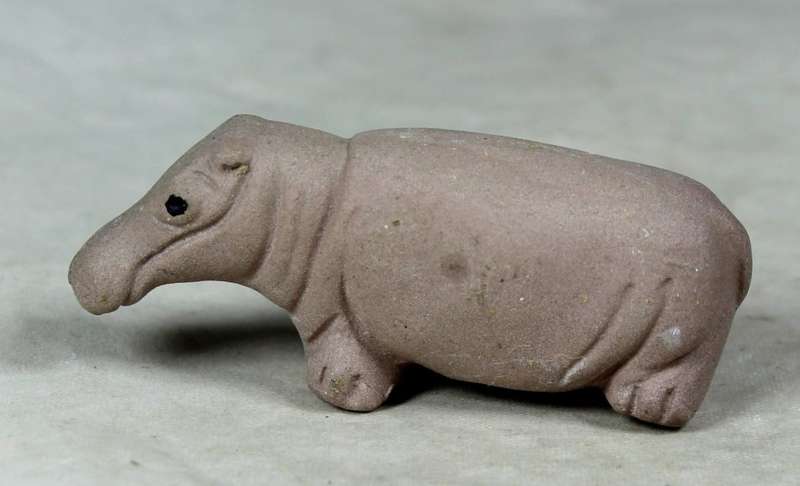 Miniature unglazed hippo