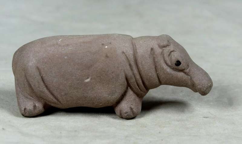 Miniature unglazed hippo
