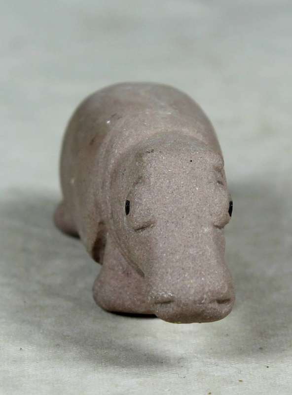 Miniature unglazed hippo