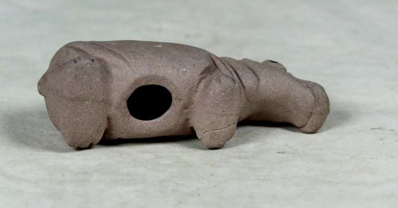 Miniature unglazed hippo