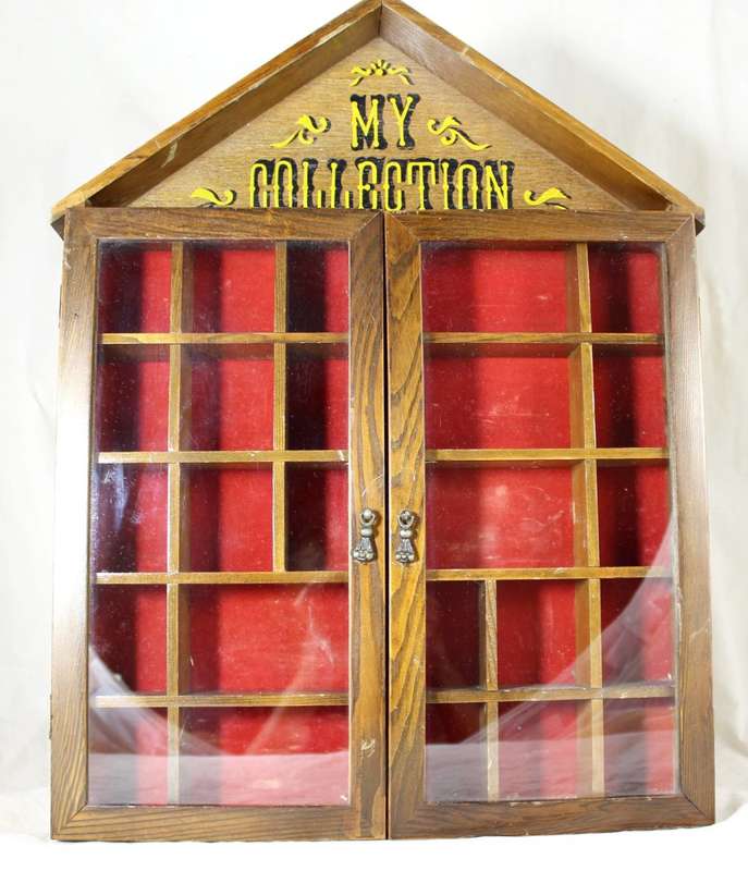 MY COLLECTION PRINTERS RACK WITH GLASS DOORS - BID NOW!!!!