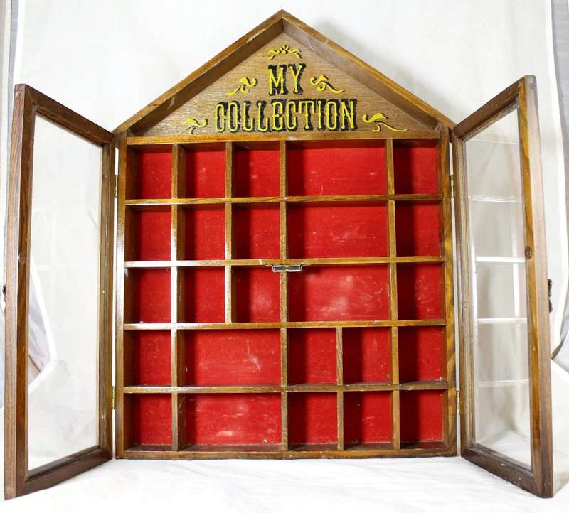 MY COLLECTION PRINTERS RACK WITH GLASS DOORS - BID NOW!!!!
