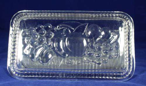 MOLDED GLASS DISH WITH A LID - BID NOW !!!