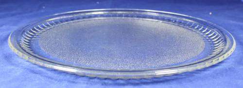 Large glass round serving tray
