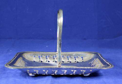 Silver plated swing handle tray