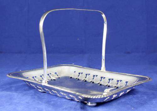 Silver plated swing handle tray