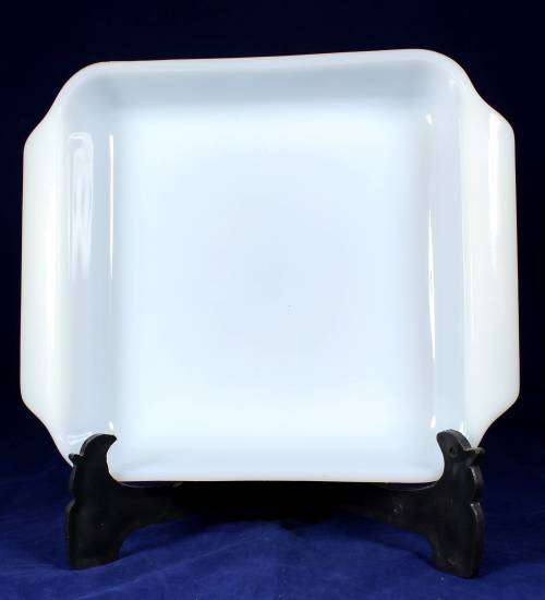 Anchor Hocking - square milk glass dish