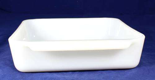 Anchor Hocking - square milk glass dish