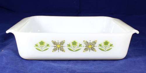 Anchor Hocking - square milk glass dish