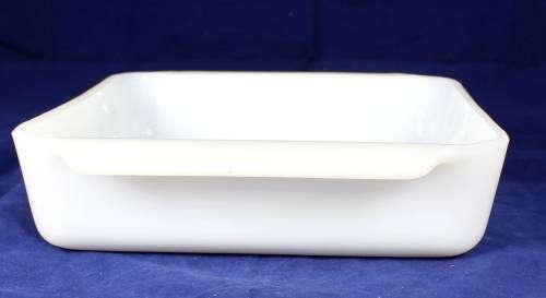 Anchor Hocking - square milk glass dish