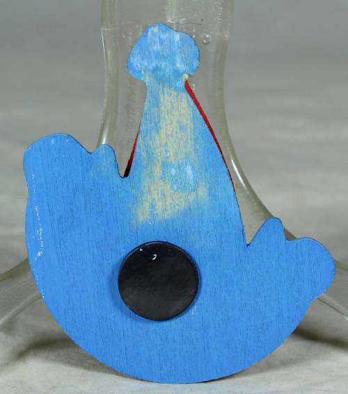 BLUE & RED CLOWN FRIDGE MAGNET & PAPER CLIP