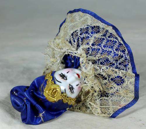 BLUE AND GOLD MADAM BAG CLOWN  - BID NOW!!