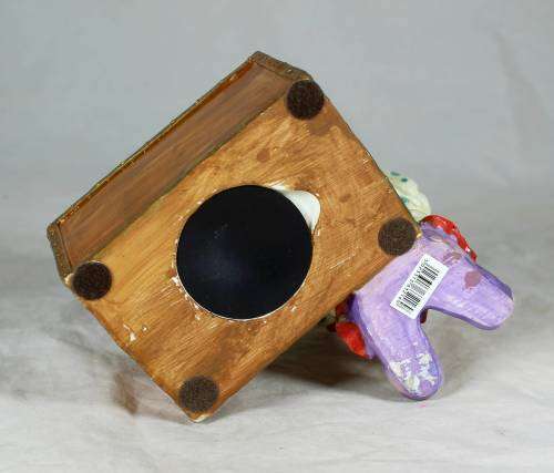 Clown with a brown treasure chest money box