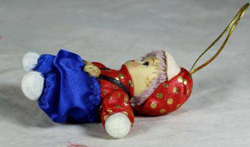 LITTLE GIRL CLOWN DRESSED IN RED AND BLUE  - BID NOW!!
