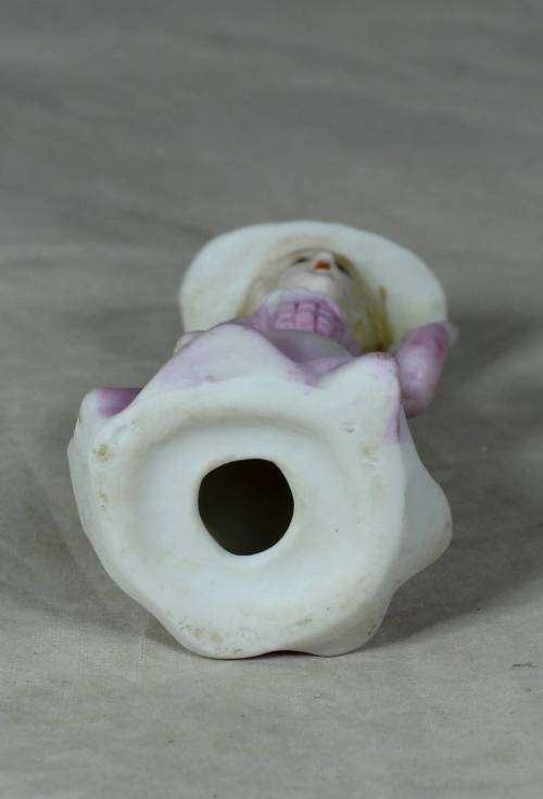 Ceramic Victorian lady waving