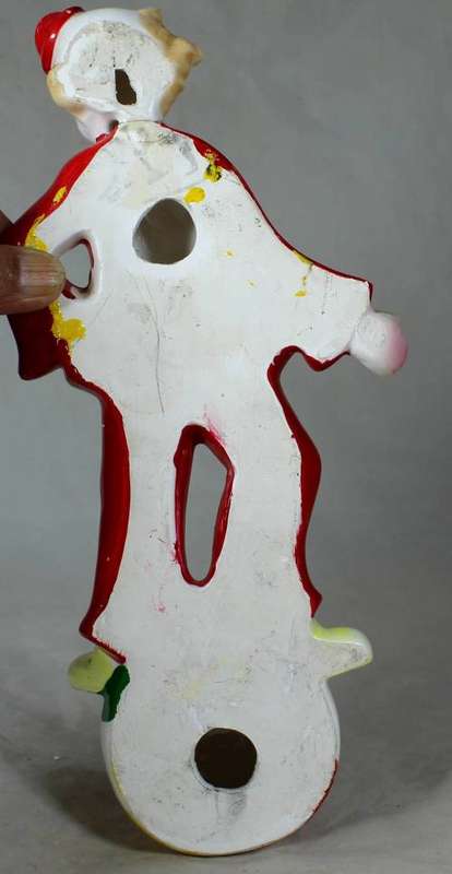 PORCERLAIN CLOWN ON A BALL