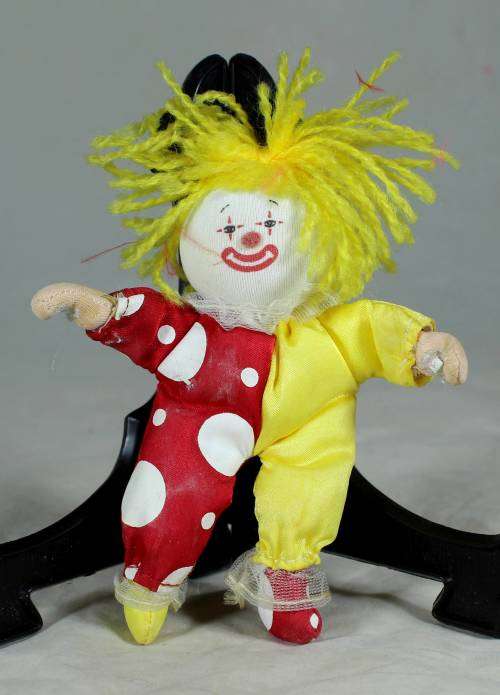 Yellow and red cloth clown