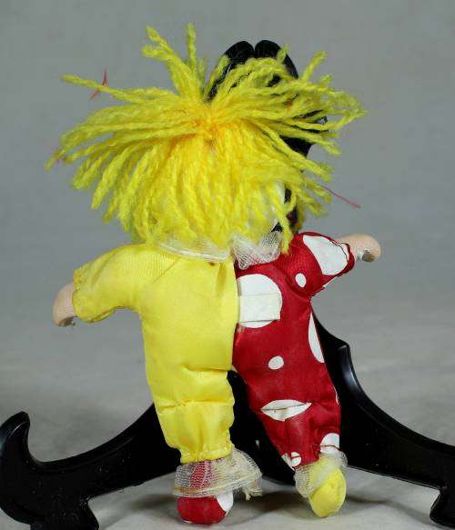 Yellow and red cloth clown