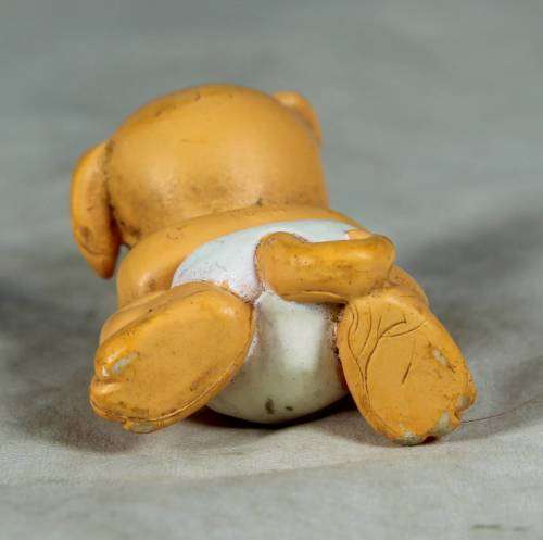 Nappy baby dog with a bone