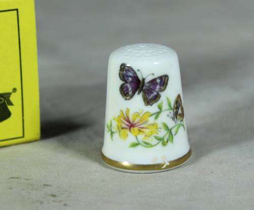 Thimble - Royal Worchester fine bone china butterfly