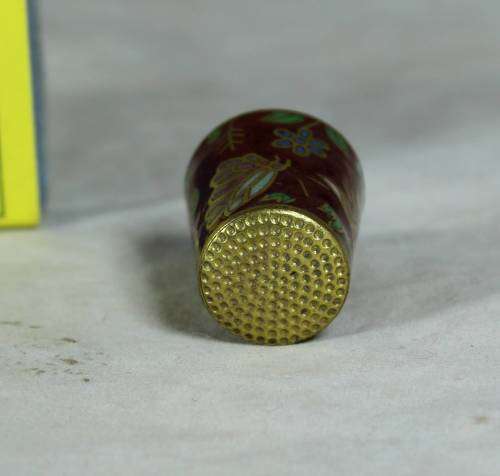 THIMBLE - CLOISSONE (BUTTERFLY & FLOWERS)