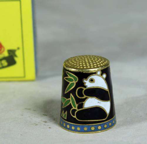 THIMBLE - CLOISSONE (PANDA) - BID NOW!!