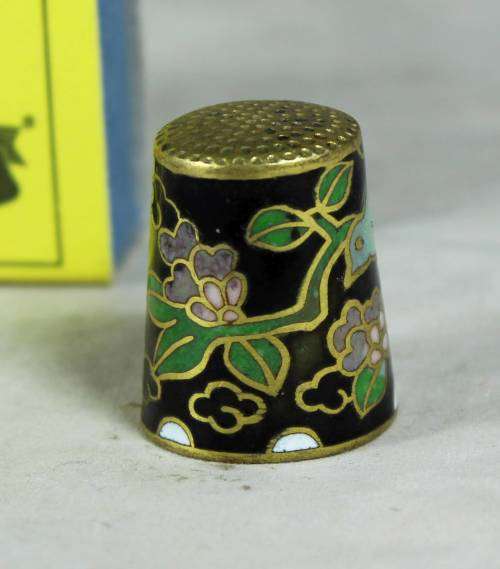 THIMBLE - CLOISSONE (FLOWERS) - BID NOW!!
