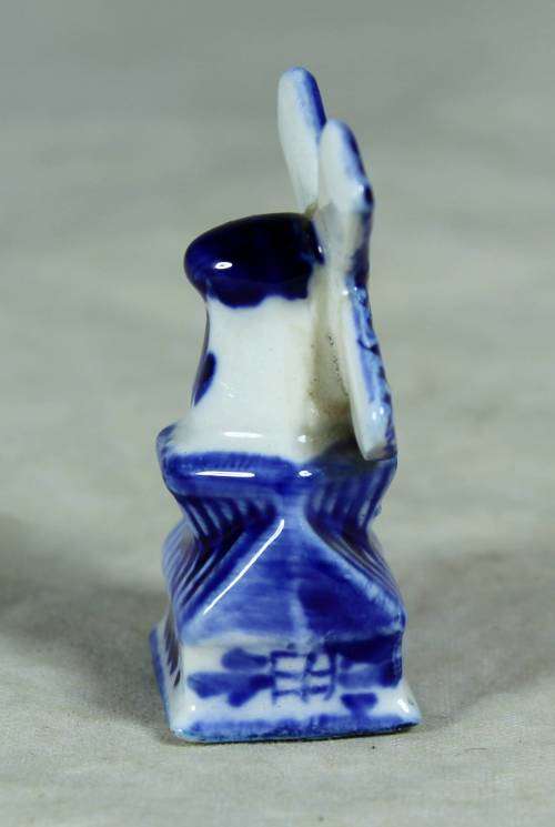 Miniature porcelain blue & white windmill