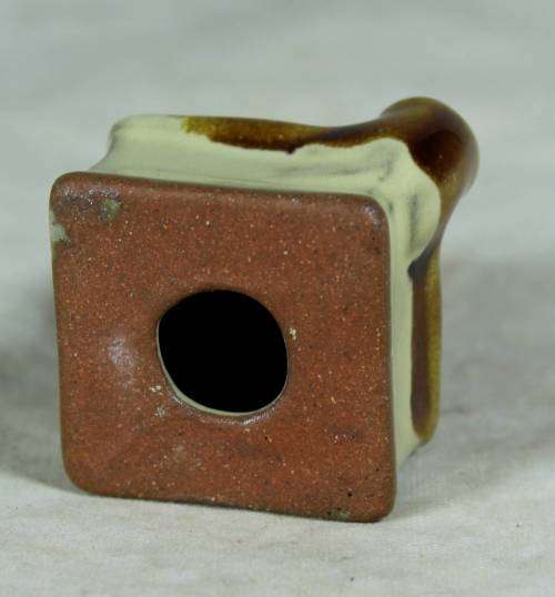 Miniature porcelain brown & beige gramophone