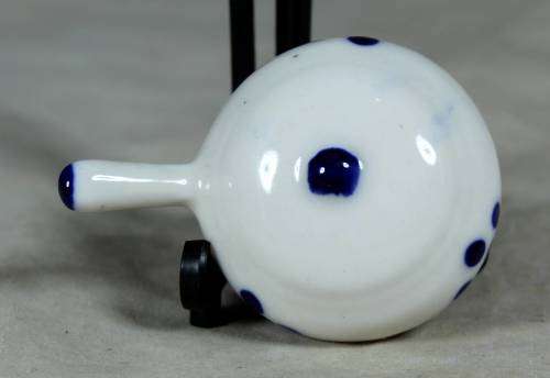 Miniature porcelain blue and white frying pan