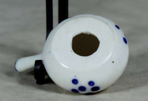Miniature porcelain blue and white frying pan