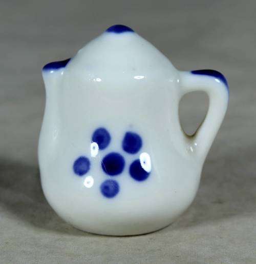 Miniature porcelain blue & white tea pot