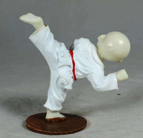 Kung Fu Buddha showing of his kicking skills