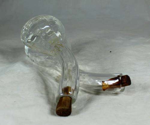 Glass combination of oil and vinegar holder