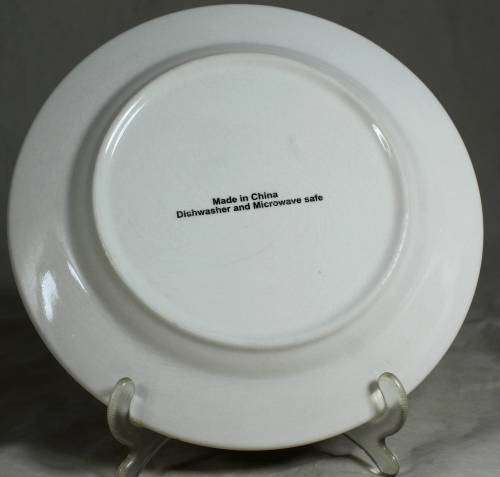 Ceramic display plate with flower motif