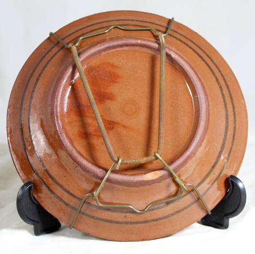 Green and brown display bowl